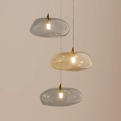 Kloud 3 Small Globe Lights In Mixed Glass Colors | Wayfair North America