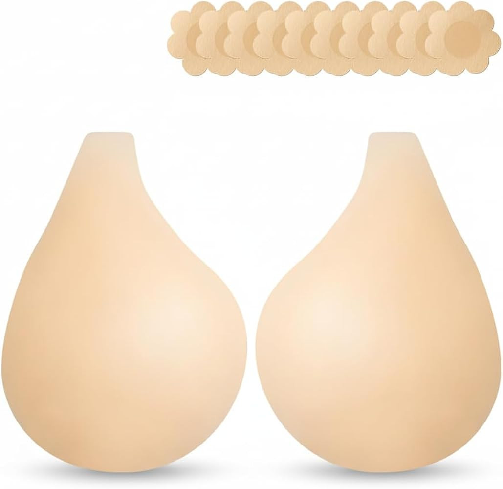 Adhesive Bra - Sticky Bra for Women, Reusable & Waterproof Nipple Covers for Women, Invisible Pus... | Amazon (US)
