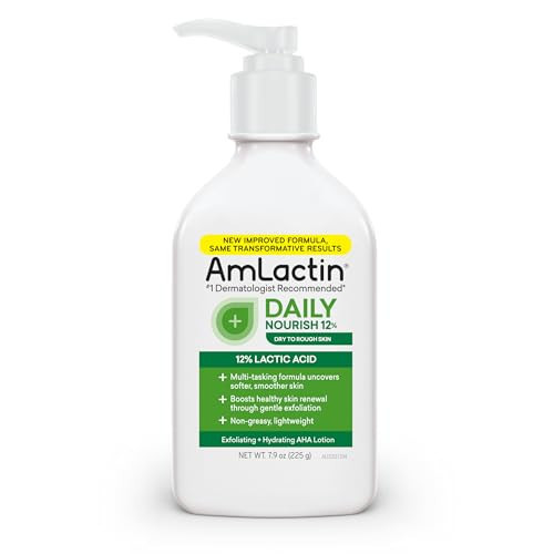 AmLactin Daily Moisturizing Lotion for Dry Skin, 7.9 oz Pump Bottle, 2-in-1 Exfoliator - Body Lotion with 12% Lactic Acid, Dermatologist-Recommended (Packaging May Vary) | Amazon (US)