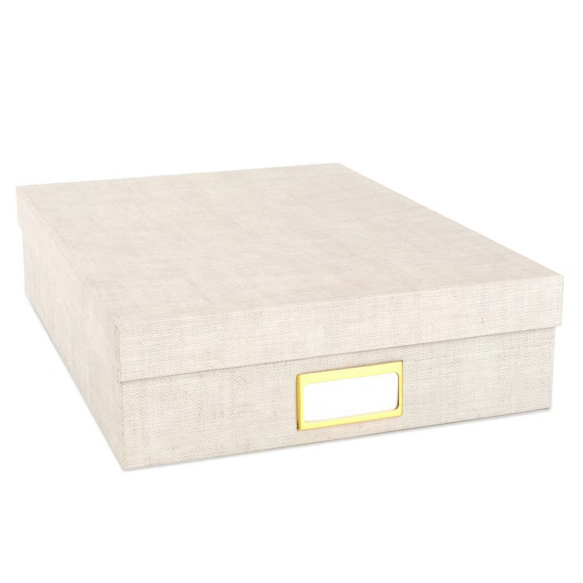 Sugar Paper Essentials Paper File Box Flax: File Organizer & Storage Bin, Beige Paperboard, 13.62... | Target