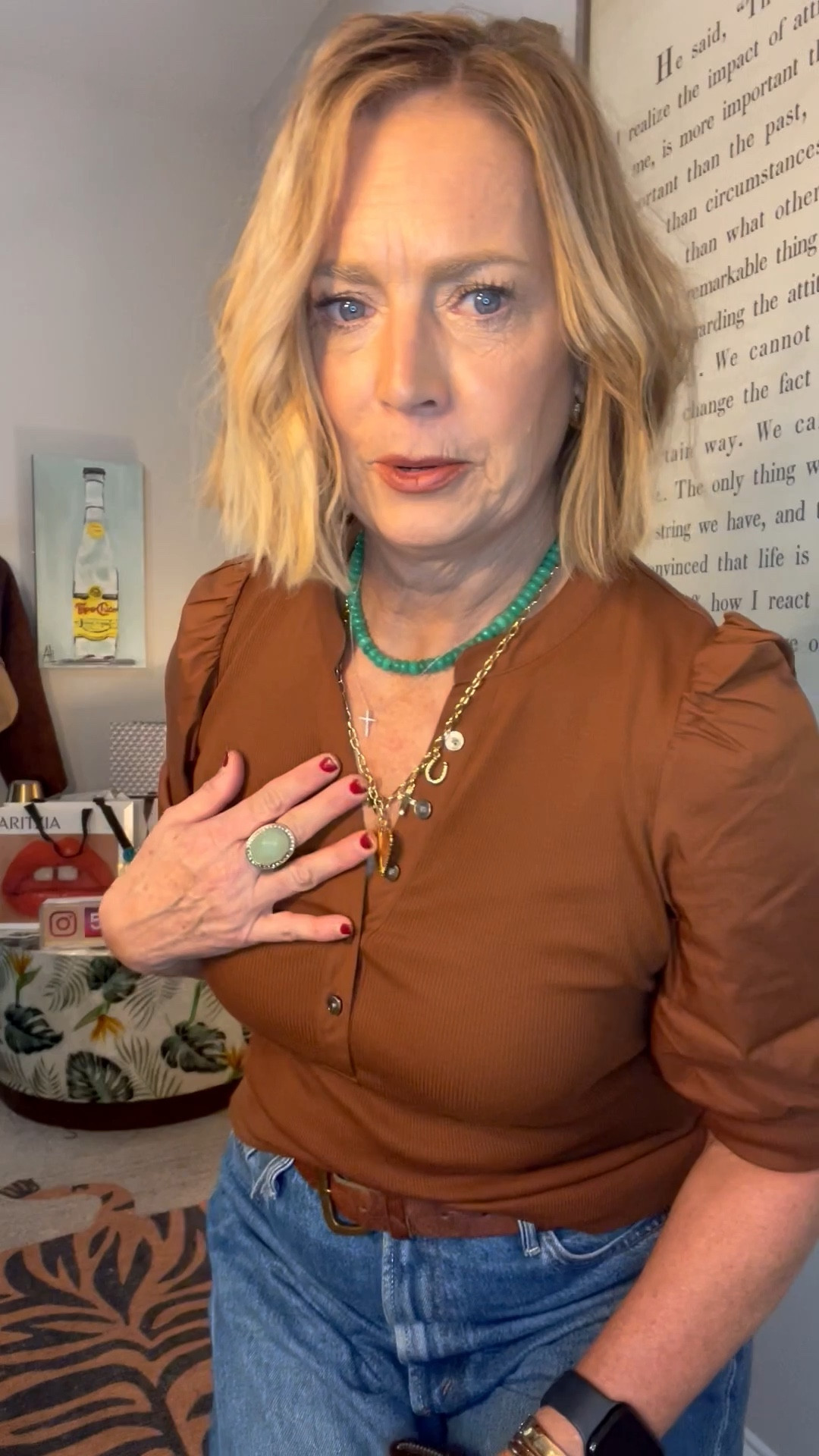 Cozy coffee shop day ☕️ + a few errands + Bible study later.
Wearing my favorite mixed-media Veronica Beard top layered with the Zara jacket, Mother Denim Lemon Twist, and a little sparkle from HART jewelry 💛
Easy, polished, everyday style — grown-up but still fun ✨
Shop the look on my LTK → @ShopPixieCo

midlife style, over 50 style, casual fall outfits, holiday outfit ideas, thanksgiving outfit ideas, travel wardrobe, everyday outfits, coffee shop outfit, classic style, polished casual, fall layering, capsule wardrobe, mother denim, Veronica Beard tops, Zara jacket, HART jewelry, comfortable chic, get dressed every day, effortless outfits, elevated basics, weekend outfits, grown-up style, cozy chic, stylish but comfortable, everyday denim looks, fall color palette, neutral outfits, autumn fashion, chic errands outfit, winter trip outfits


#LTKSeasonal #LTKWorkwear #LTKOver40