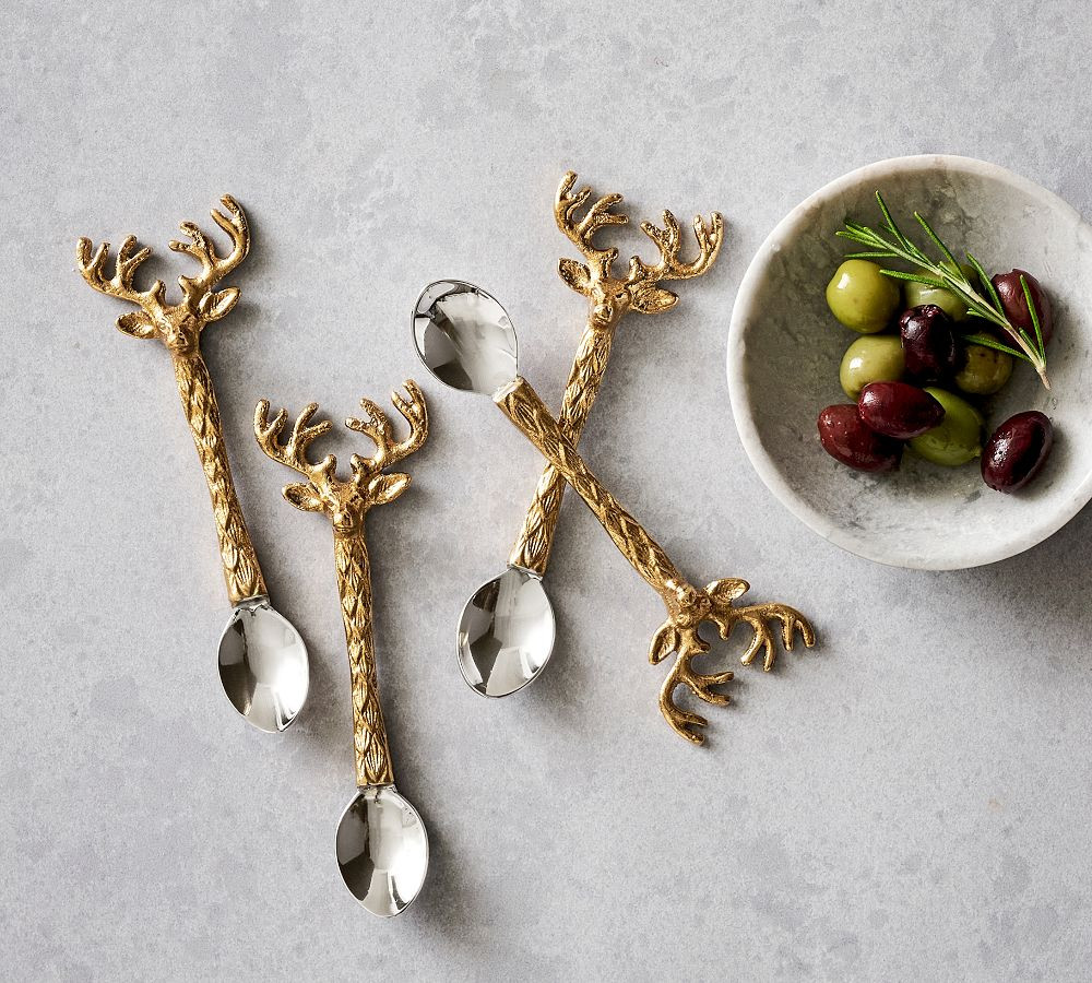 Stag Appetizer Spoons - Set of 4 | Pottery Barn (US)