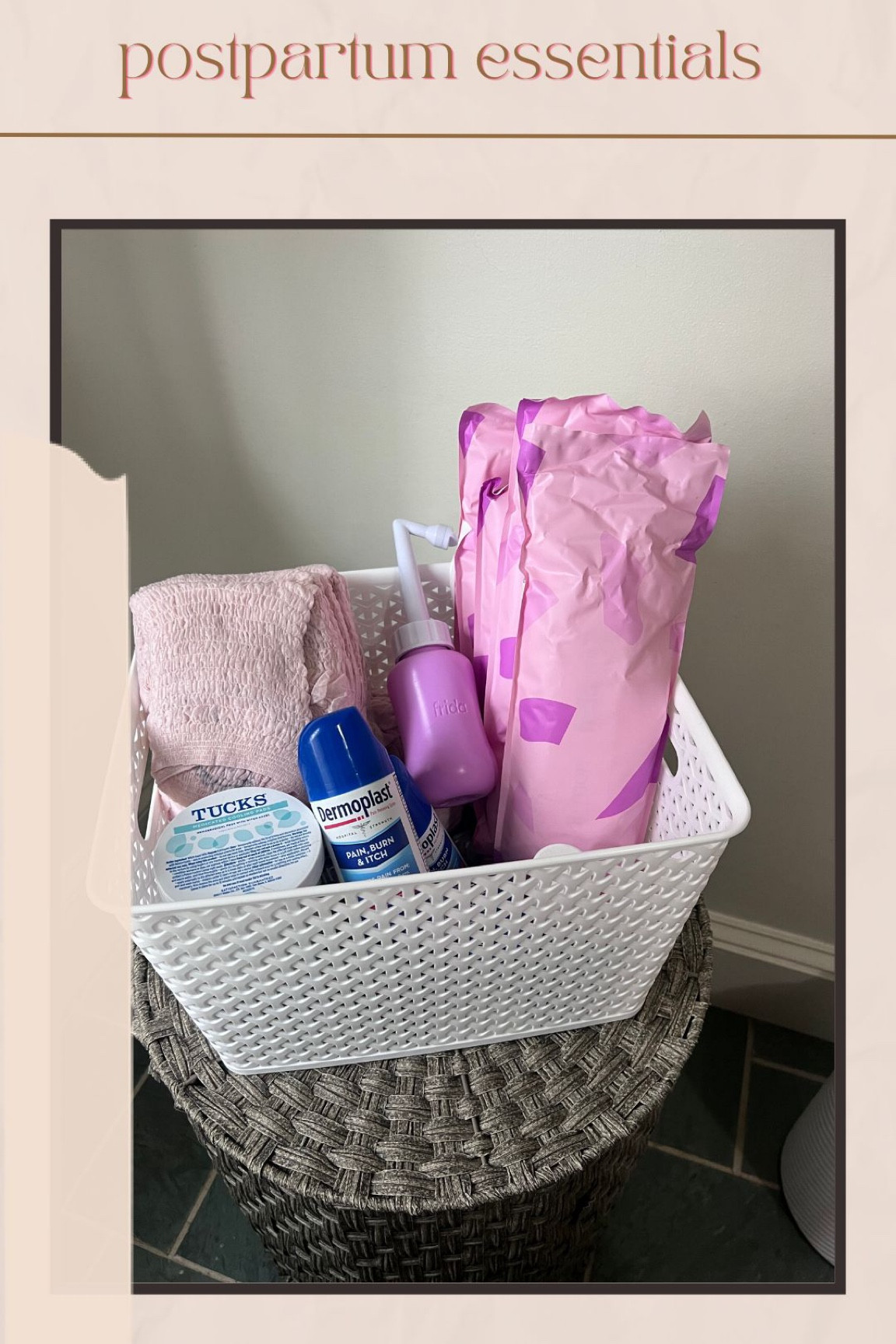 Postpartum essentials labor and delivery. First time mom. Recovery. 