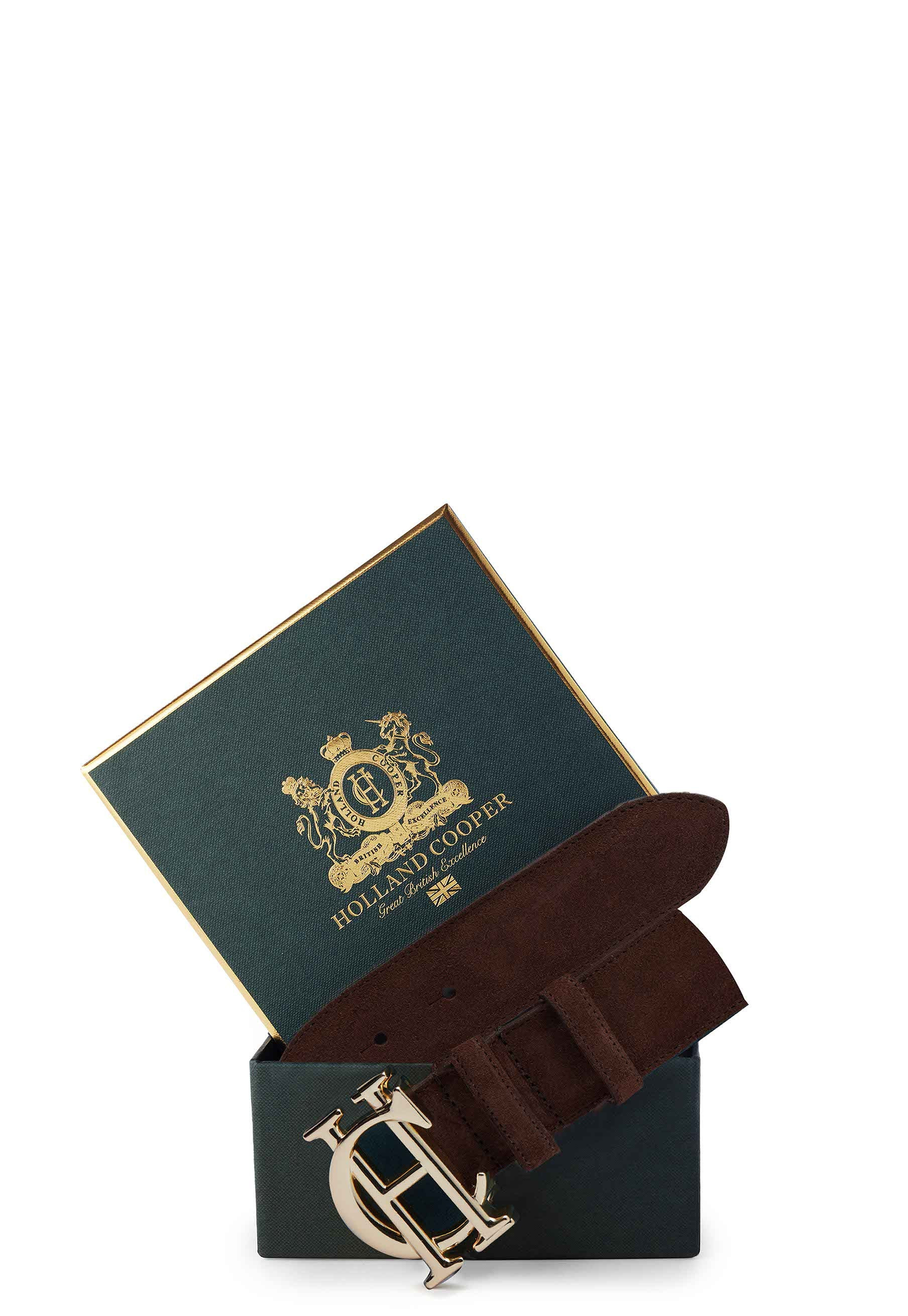 HC Classic Belt Suede (Chocolate) | Holland Cooper