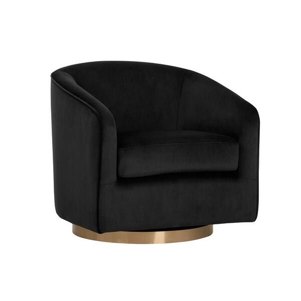 Hazel Swivel Lounge Chair - Black | Bed Bath & Beyond