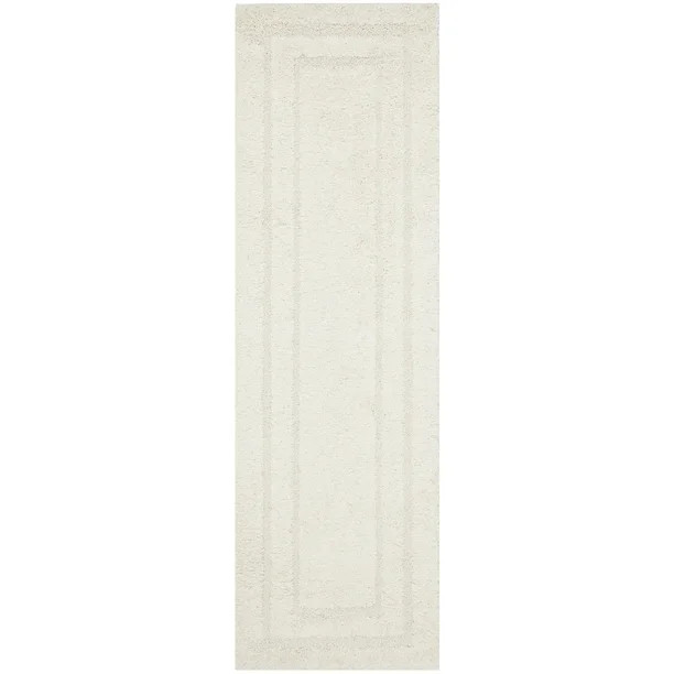 SAFAVIEH Florida Mason Bordered Shag Runner Rug, Cream, 2'3" x 8' - Walmart.com | Walmart (US)