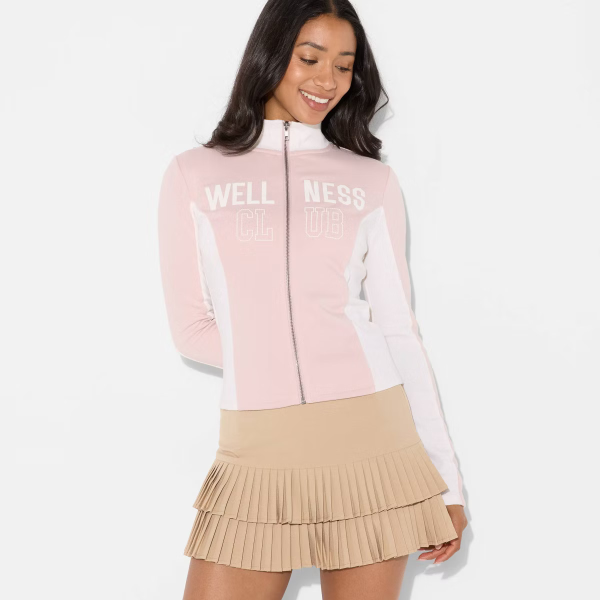 Women's Mini Drop-Waist Pleated A-Line Skirt - Wild Fable™ Tan XXS | Target