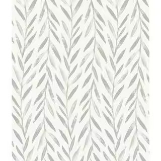 Magnolia Home by Joanna Gaines Willow Grey Paper Peel & Stick Repositionable Wallpaper Roll (Cove... | The Home Depot