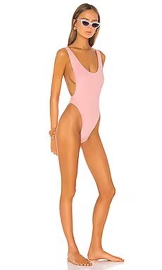 Norma Kamali x REVOLVE Marissa One Piece in Bubblegum from Revolve.com | Revolve Clothing (Global)