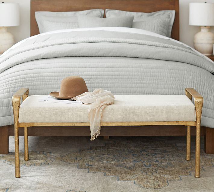 Bodhi 47.5"" Bench, Brass | Pottery Barn (US)