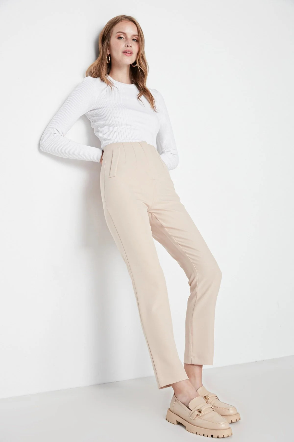 Trendyol Collection Hose - Beige - Zigarettenschnitt - Trendyol | Trendyol DE