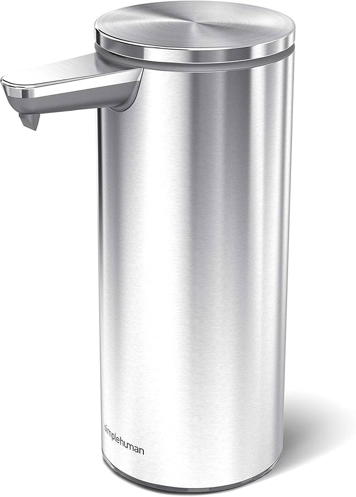 simplehuman 9 oz. Touch-Free Rechargeable Sensor Liquid Soap Pump Dispenser, Brushed Stainless St... | Amazon (US)