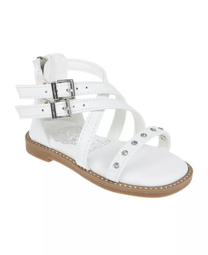 Toddler Girl's Gladiator Sandal with Encased Rhinestones Polyurethane Sandals | Macy's