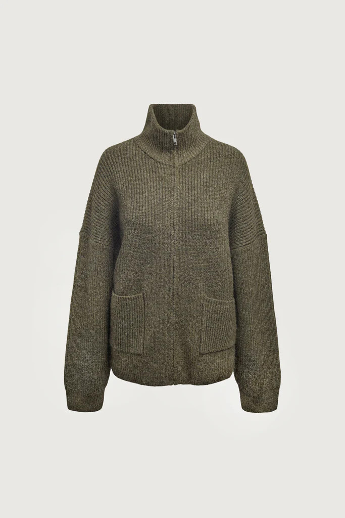 OVERSIZED ZIP-UP CARDIGAN | OAK + FORT