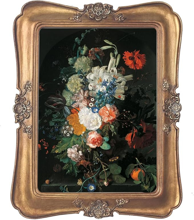 WINPLUS+ Vintage Picture Frame 5x7, Wall Mount and Tabletop Display, Art Gallery Gift (Antique Go... | Amazon (US)