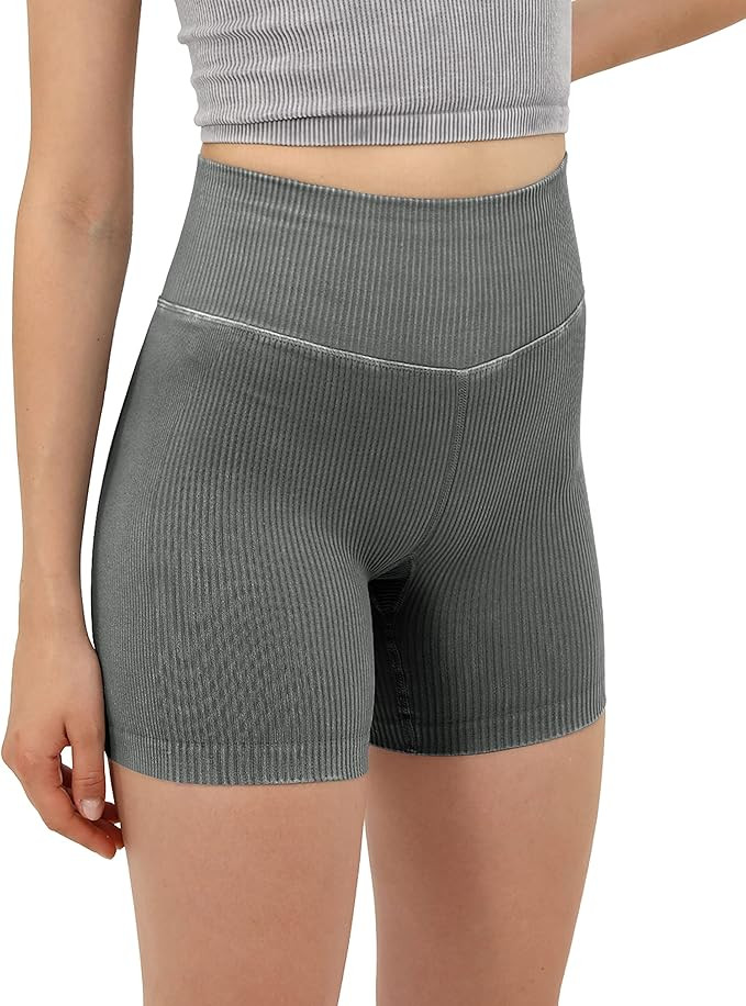 ODODOS Women's Crop 3-Pack Washed Seamless Rib-Knit Camisole Crop Tank Top | Amazon (US)