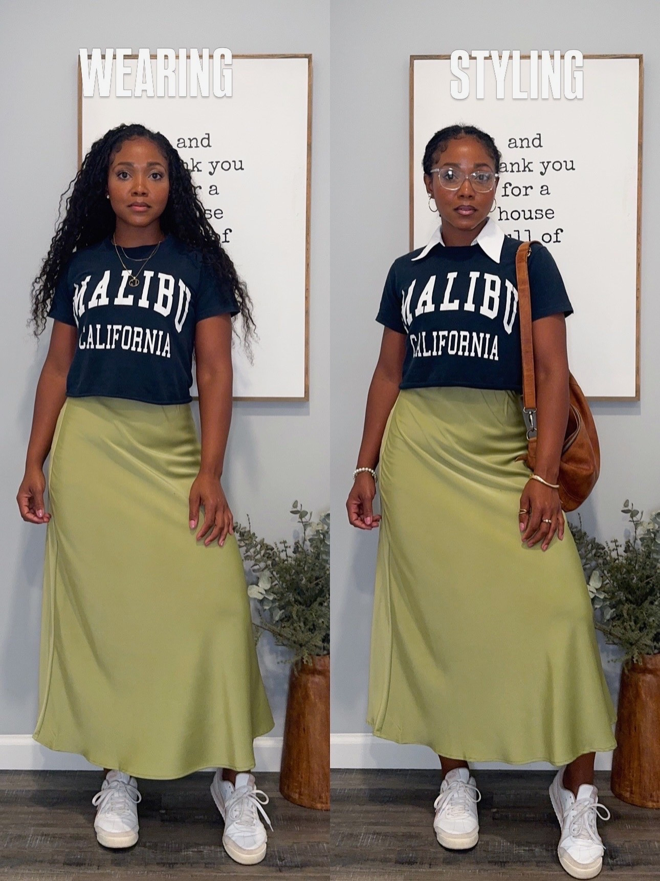 A modest stylish and casual outfit with a green satin skirt and cropped T-shirt. Perfect for church, Work, a cute day out. #modestoutfit #longskirtoutfit￼

#LTKgrwm #LTKootd #LTKdayinmylife