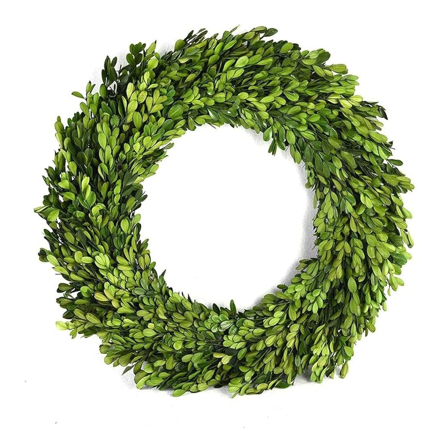 Boxwood Wreath 12 inch Preserved Nature Boxwood Wreath Home Decor Stay Fresh for Years for Door W... | Amazon (US)