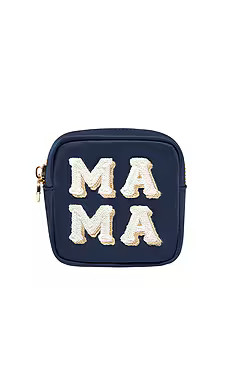 Stoney Clover Lane "mama" Embroidered Mini Pouch in Sapphire from Revolve.com | Revolve Clothing (Global)