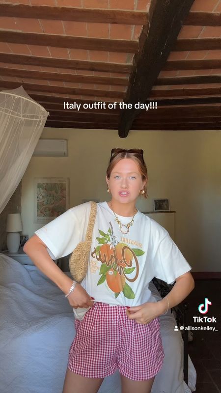 Italy outfit of the day! Charm necklace is from CoastalCowgirl 🫶🏼