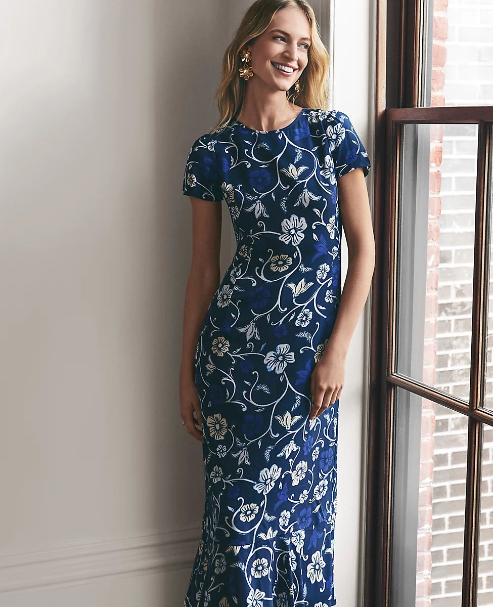 Floral Flounce Shift Dress | Ann Taylor (US)