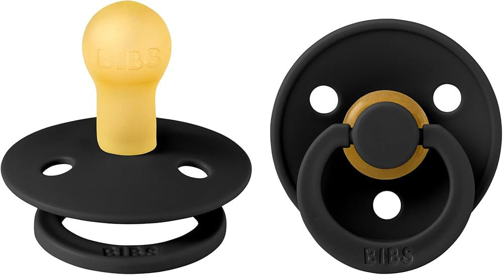 BIBS Colour Soother 2-Pack, BPA Free Dummy Pacifier, Symmetrical Nipple. Natural Rubber Latex, Ma... | Amazon (UK)