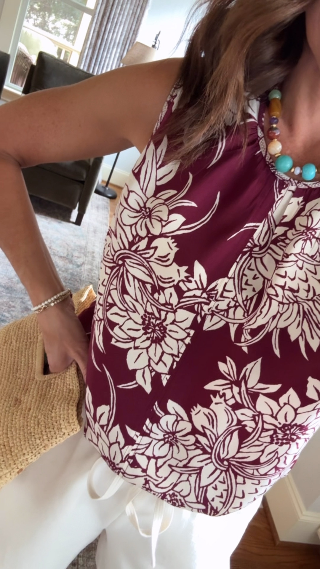 Dressy casual Summer style. 
Tank XS. Shorts XS. 

#LTKOver40 #LTKSeasonal #LTKootd