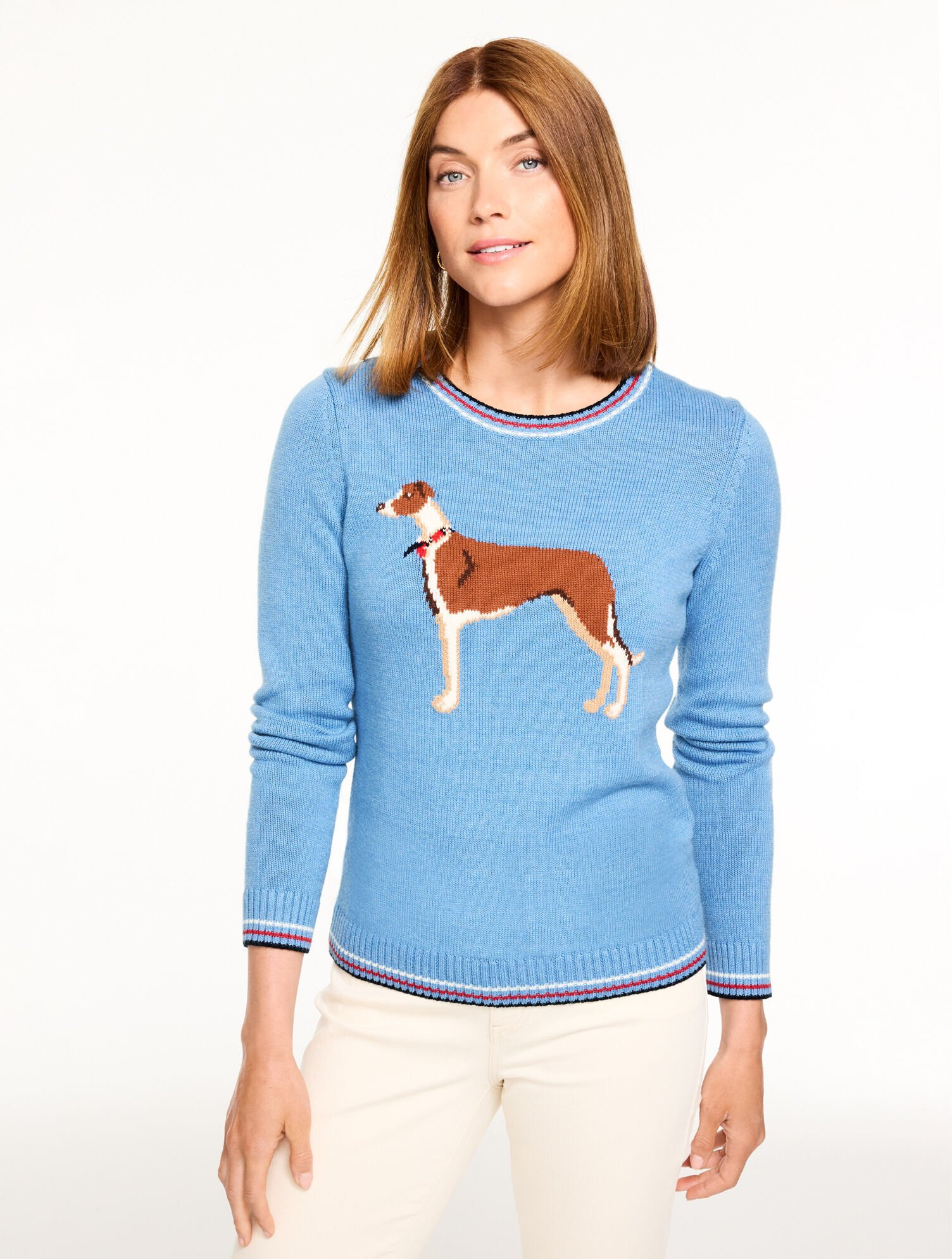 Crewneck Sweater - Whimsy Dog | Talbots