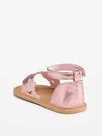 Faux-Leather Floral Cutout Sandals for Baby | Old Navy (US)