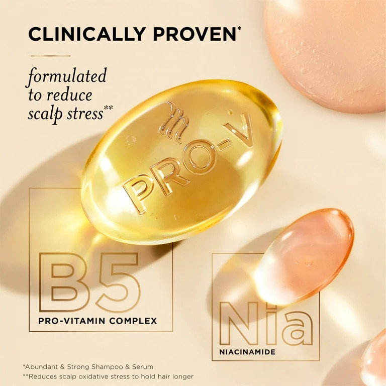 Pantene Abundant & Strong Shampoo with Pro-Vitamin B5 Complex and Niacinamide, 13.5 oz | Walmart (US)