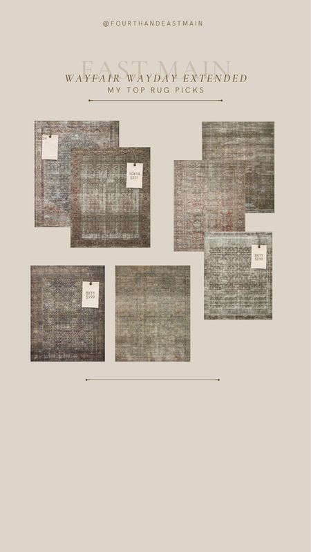 my favorite wayday rug picks!! huge sale prices around $200 for 10x14

#LTKhome