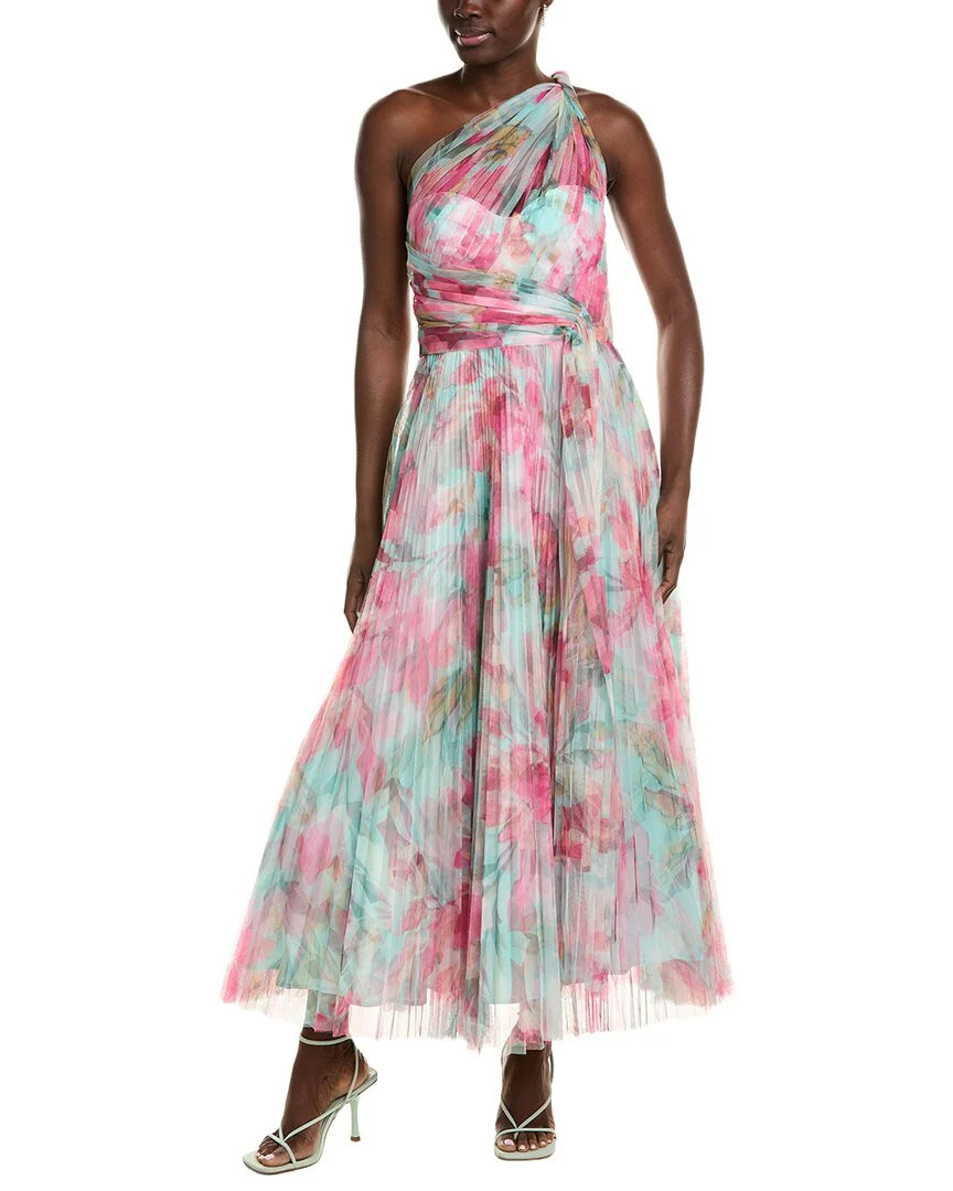 Hutch Philippa Pleated Mesh Gown | Shop Simon
