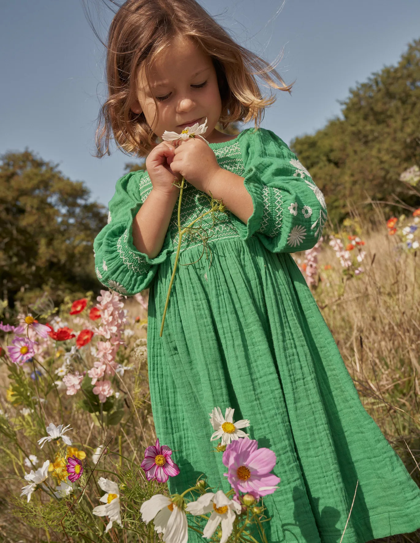 Smocked Bodice Woven Dress | Boden (US)