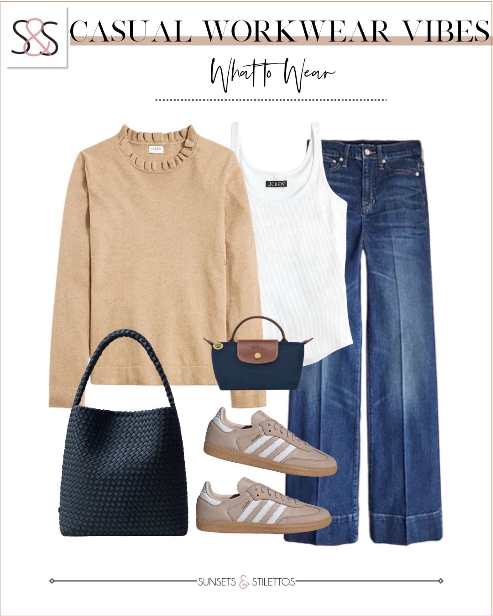 This ruffle neck layered with a tank is great for wide leg denim and Adidas sneakers this winter! Perfect to transition into spring, too!

Sunsets and Stilettos, workwear, adidas sneakers 

#LTKWorkwear #LTKSeasonal #LTKOver40