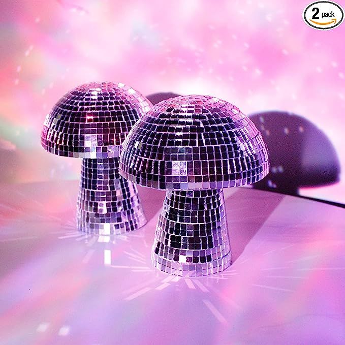 Mushroom Disco Ball for Party, Mirror Disco Ball Mushroom Shape for Table, Desk, Room and Home Ar... | Amazon (US)