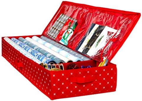 Christmas Storage Organizer - Wrapping Paper Storage and Under-Bed Storage Container for Holiday ... | Amazon (US)