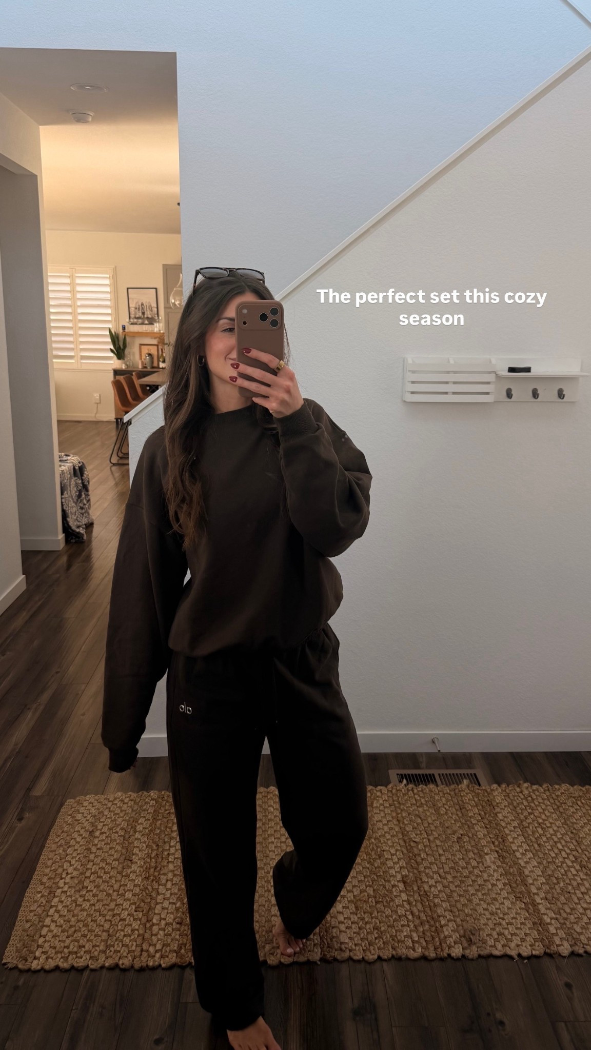 The prefect cozy chocolate set for cozy season! 
Wearing s/m in top and s in bottoms I’m 5’5 and 125 ish lbs for reference 

#alo #aloyoga #matchingset

#LTKHoliday #LTKGiftGuide