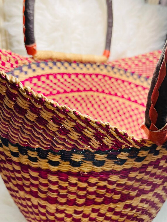 African Basket  Large Oval Basket With 2 Handles  Bolga | Etsy | Etsy (US)