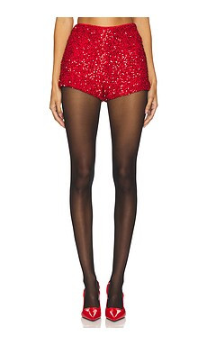 Never Fully Dressed Sequin Hot Pant in Red from Revolve.com | Revolve Clothing (Global)
