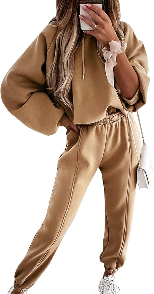 Lounge Sets for Women Tracksuit 3/2 Piece Sweatsuit Winter Autumn Casual Outfits Cardigan/Hoodie/Top | Amazon (US)