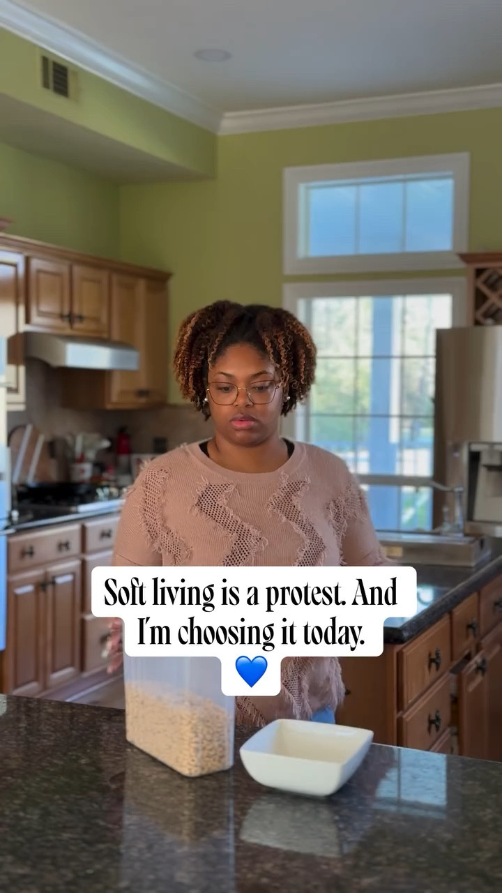 Soft living is a protest. 

Against survival mode. 
Against performing okay when you’re not. 
Against grinding yourself to nothing and calling it strength. 
It’s choosing rest when the world says hustle. 

Protecting your peace like the resource it is. 
Saying no to what drains you. 
Saying yes to what heals you. 

Grief taught me nothing is promised. So I choose soft. Now. Today. 

As an act of healing. 💙

Let me know what your soft living looks like today. 
Follow for more real life after loss.

#LTKvlog #LTKselfcare #LTKstorytime