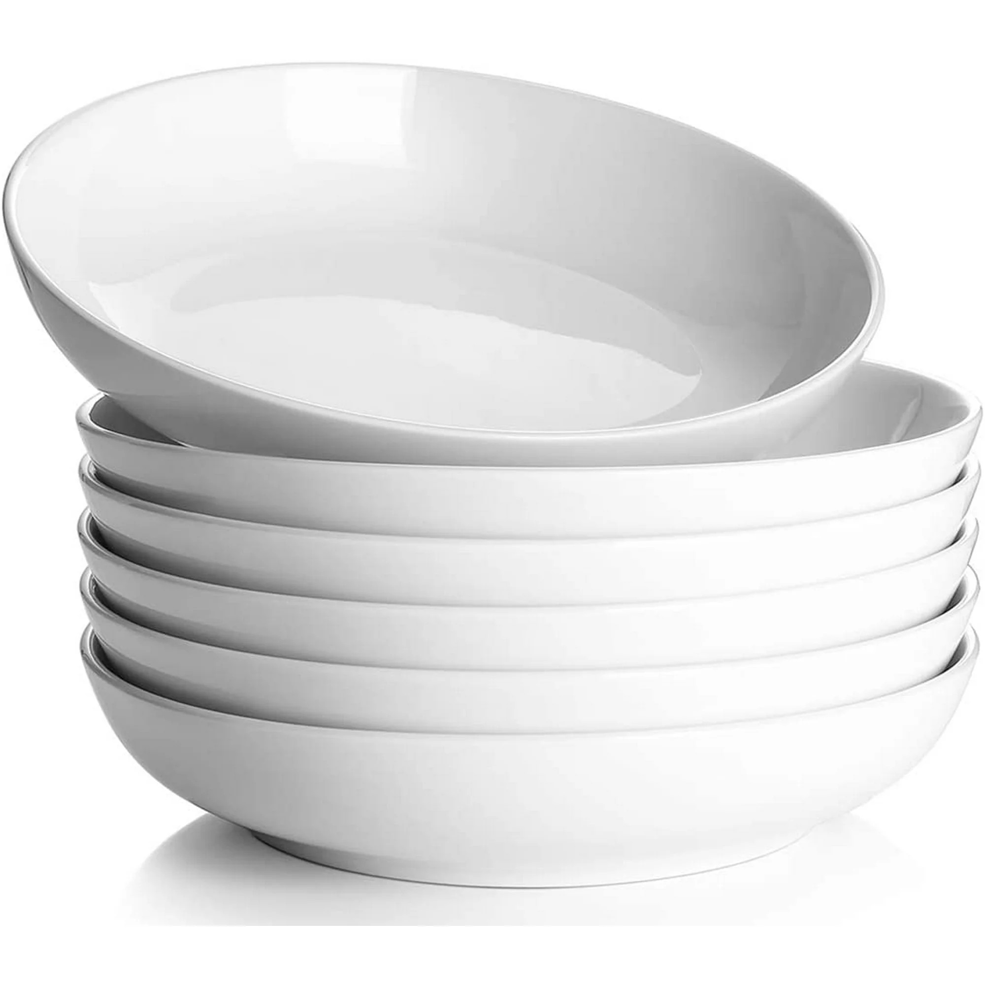 Y YHY 8.5 inch Pasta Bowls Set of 6, 30oz Thanksgiving Large Salad Serving Bowls, White Dinnerwar... | Walmart (US)
