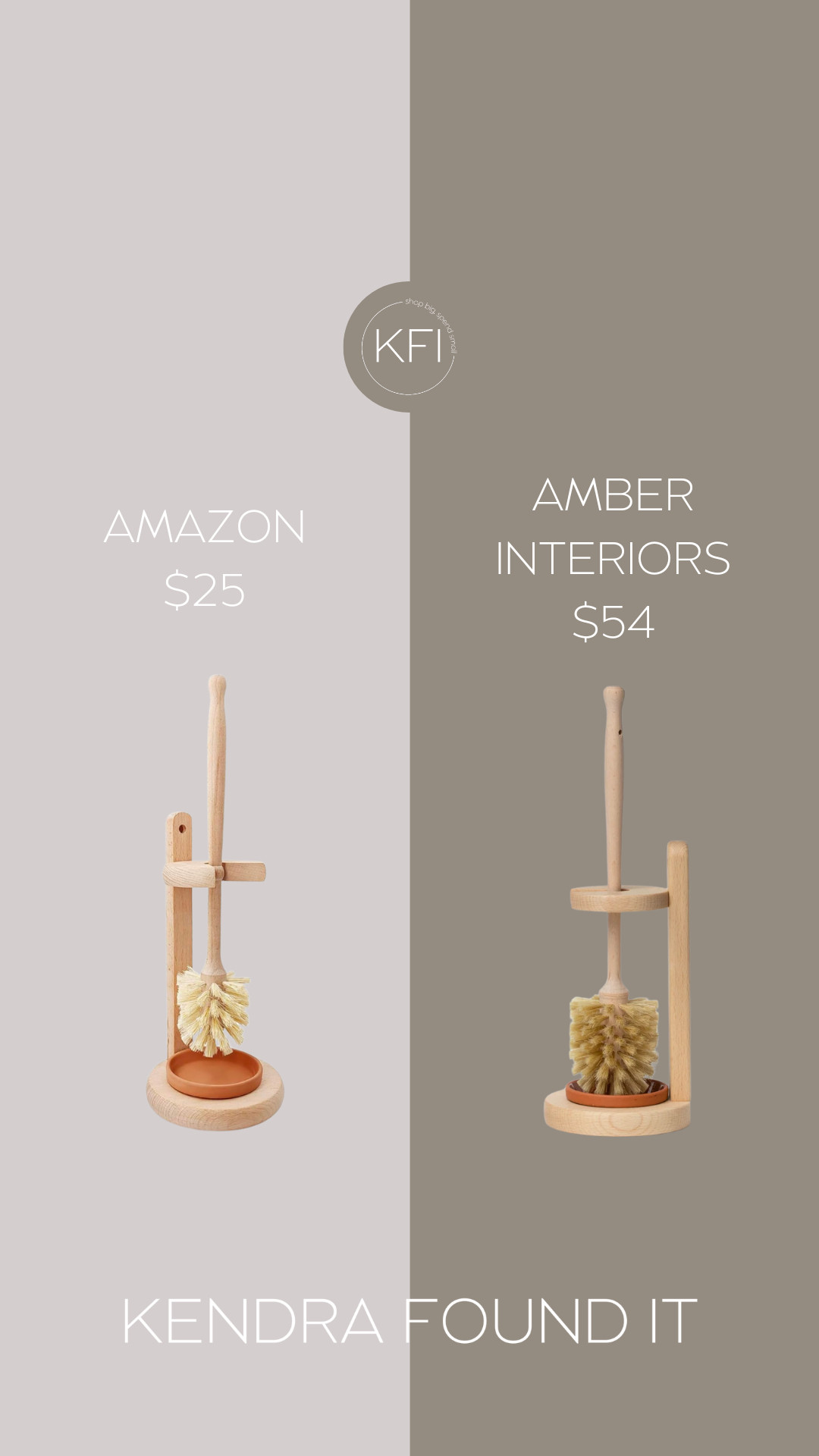 Ahh! I'm pretty sure I found the exact same toilet brush set from Amber Interiors—on Amazon—for less than half the price! It’s beautifully made, comes with a wood stand and a terracotta drip dish, and looks so elevated for a bathroom essential. The $54 version is stunning, but this $25 Amazon lookalike is practically identical. If you're styling a modern organic or minimal bathroom and want designer vibes without the markup, this dupe is an absolute steal. It’s one of those pieces that quietly upgrades your space while keeping everything functional and chic. 

 #LTKHome #LTKSaleAlert
