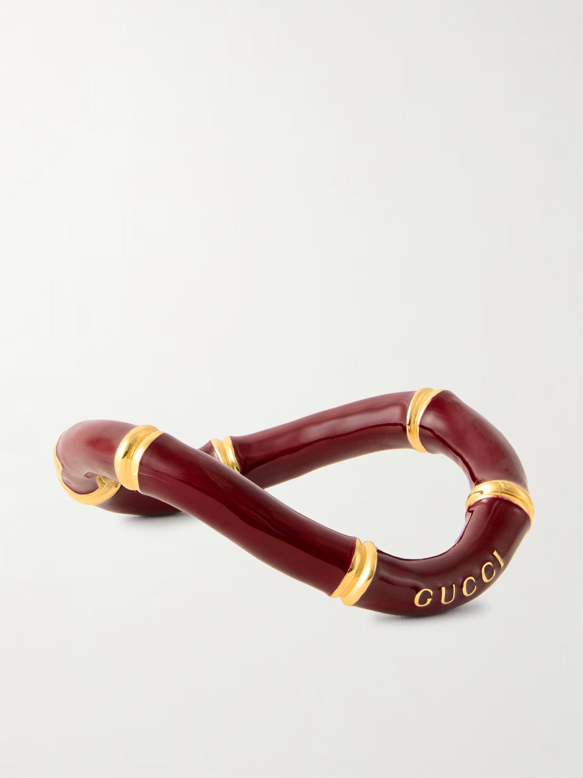 Bamboo gold-tone enamel bracelet | NET-A-PORTER (US)