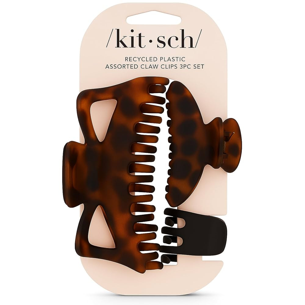 Kitsch Assorted Hair Claw Clips, Recycled Plastic Clips, Large, Medium, and Small Sizes for Styli... | Amazon (US)