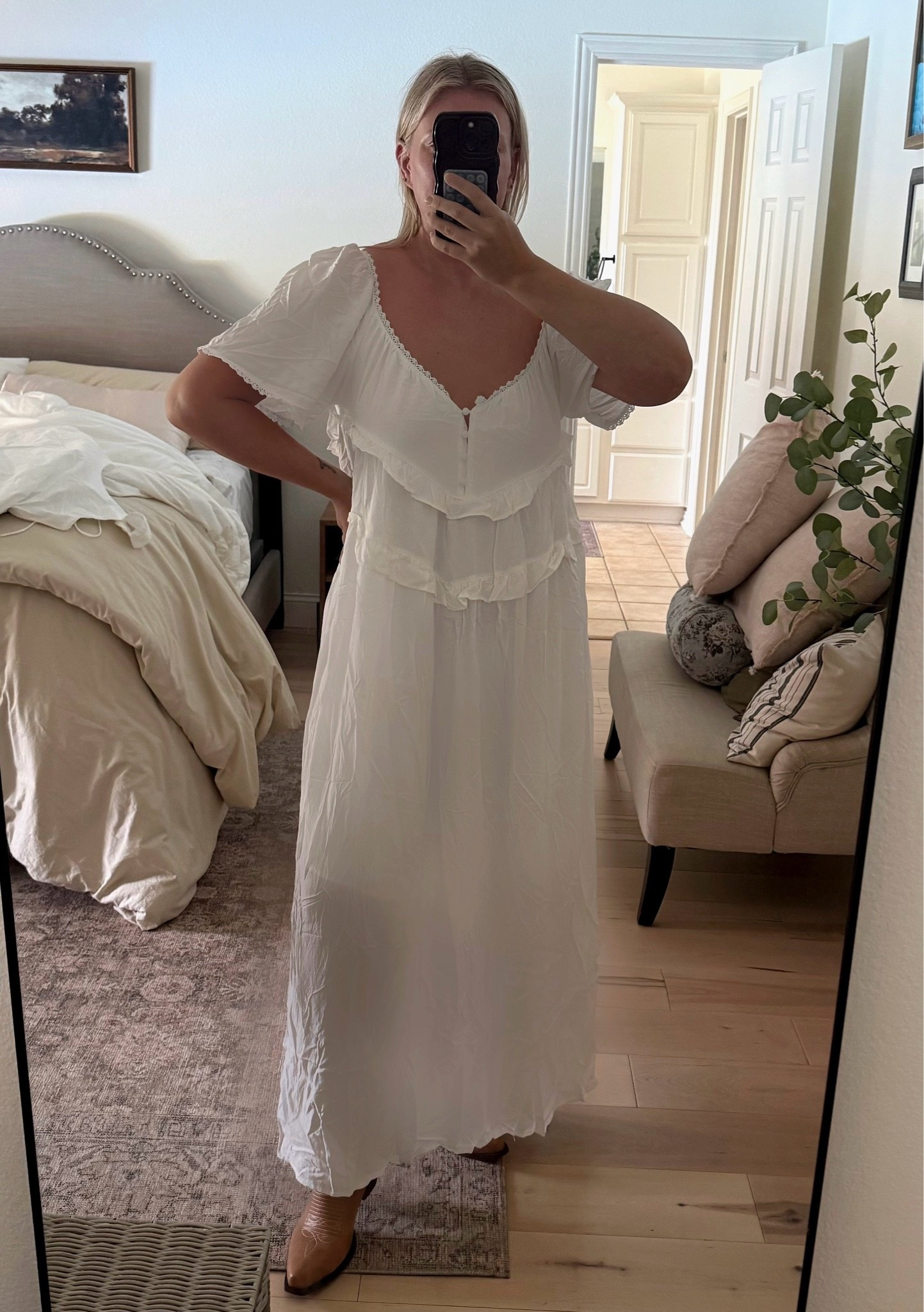 (Sorry so wrinkly- took out of packaging and tried on right away!) These two dresses are SO cute!! Look FP, but are affordable! Can’t wait to wear these out❤️

#dresses #lookforless #country #style

#LTKootd #LTKdayinmylife
