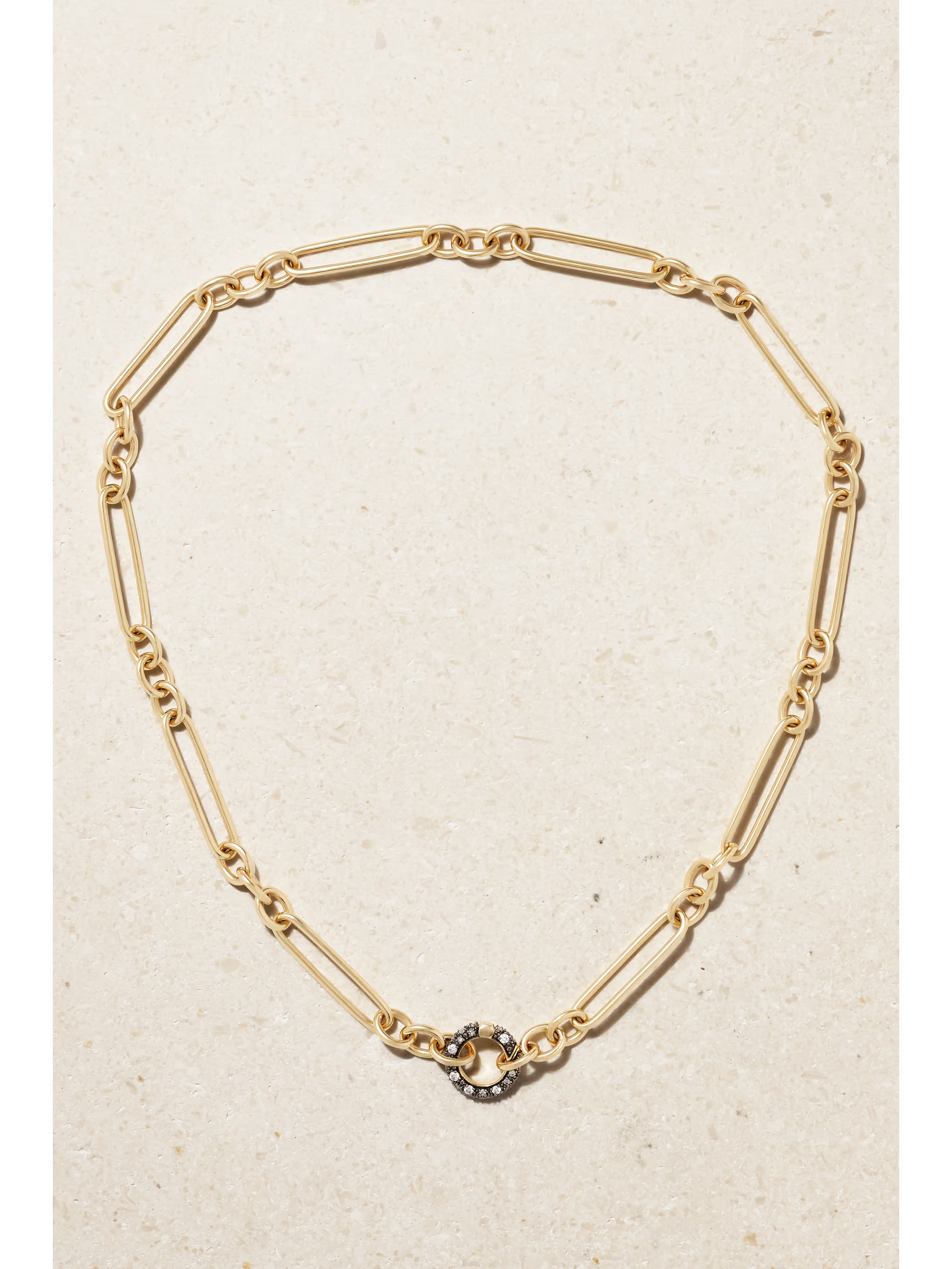 Trombone rhodium-plated 14-karat recycled gold diamond necklace | NET-A-PORTER (UK & EU)