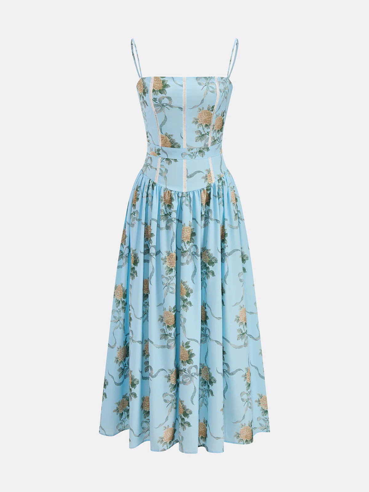 Floral Print Cami Midi Dress | Commense