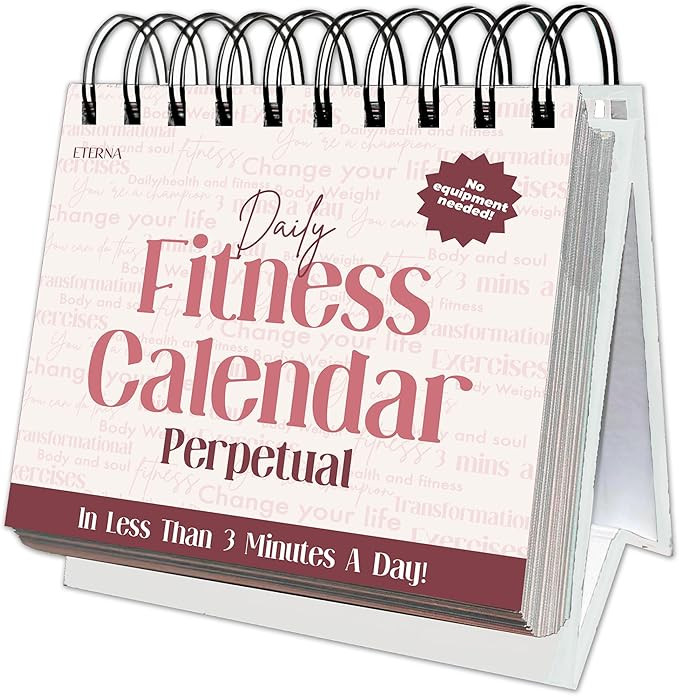 Daily Fitness Calendar | Perpetual Bodyweight Workout Calendar with New Exercises and Movement Ro... | Amazon (US)