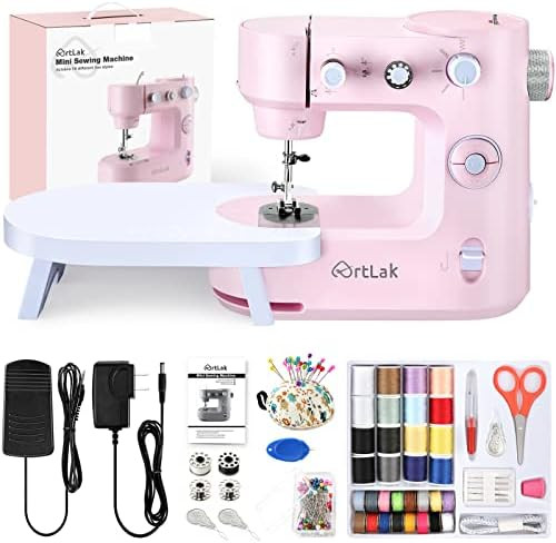 Mini Sewing Machines for Beginner, ArtLak Portable Small Sewing Machines with 16 Built-in Stitches a | Amazon (US)